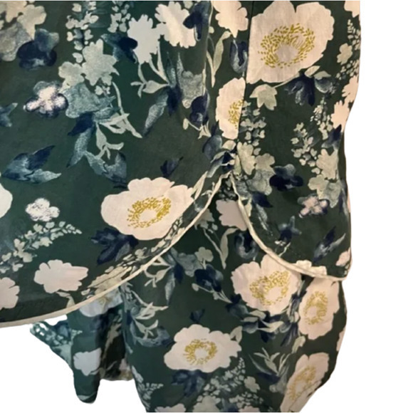 EUC Stars Above‎ XXL Green White Floral Tank Double Straps - Picture 12 of 13